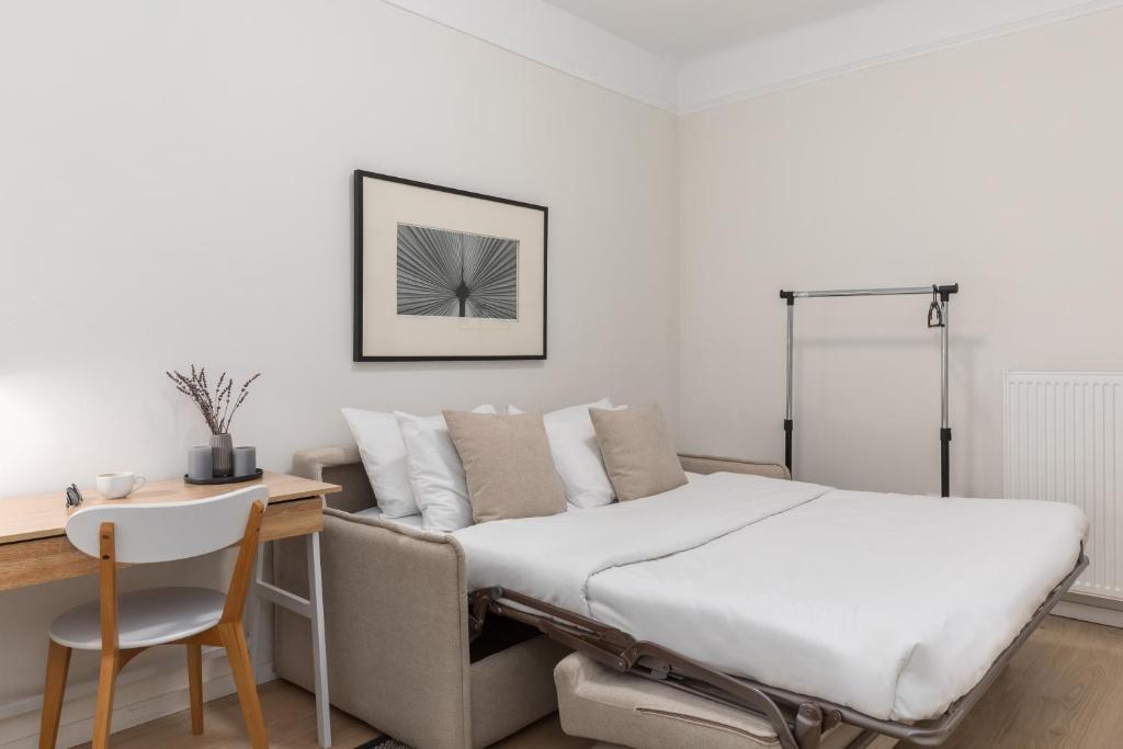 Posteľ alebo postele v izbe v ubytovaní Tiramisu by halu! Apartments