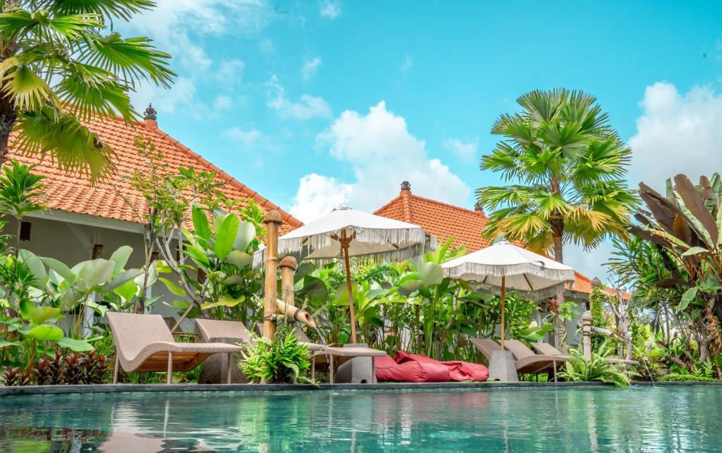 Bazén v ubytování Tulus Hati Ubud Retreat nebo v jeho okolí