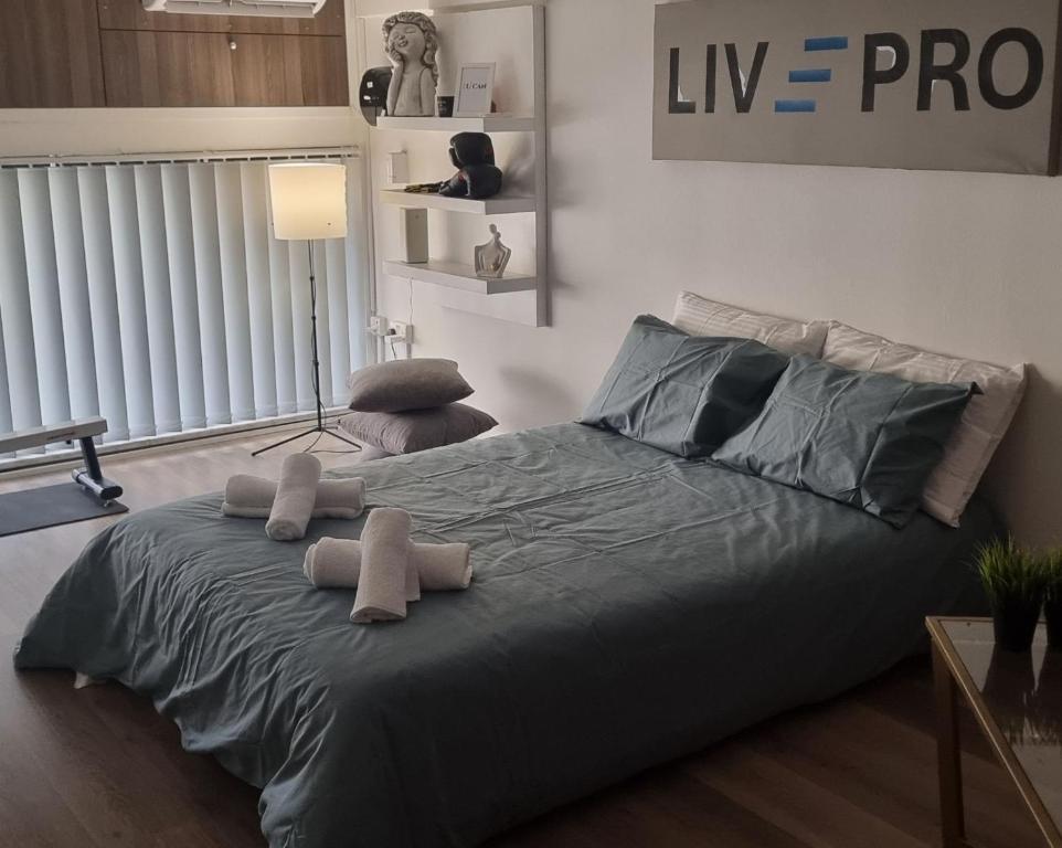 Postel nebo postele na pokoji v ubytování LivePro
