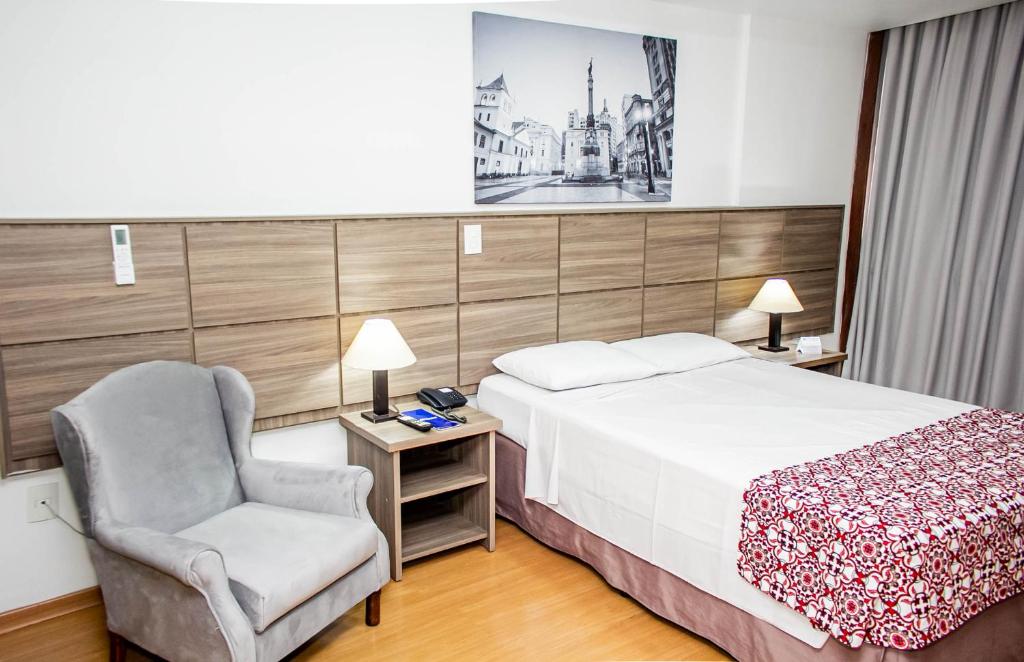 Cama ou camas em um quarto em Hotel Dan Inn Planalto São Paulo