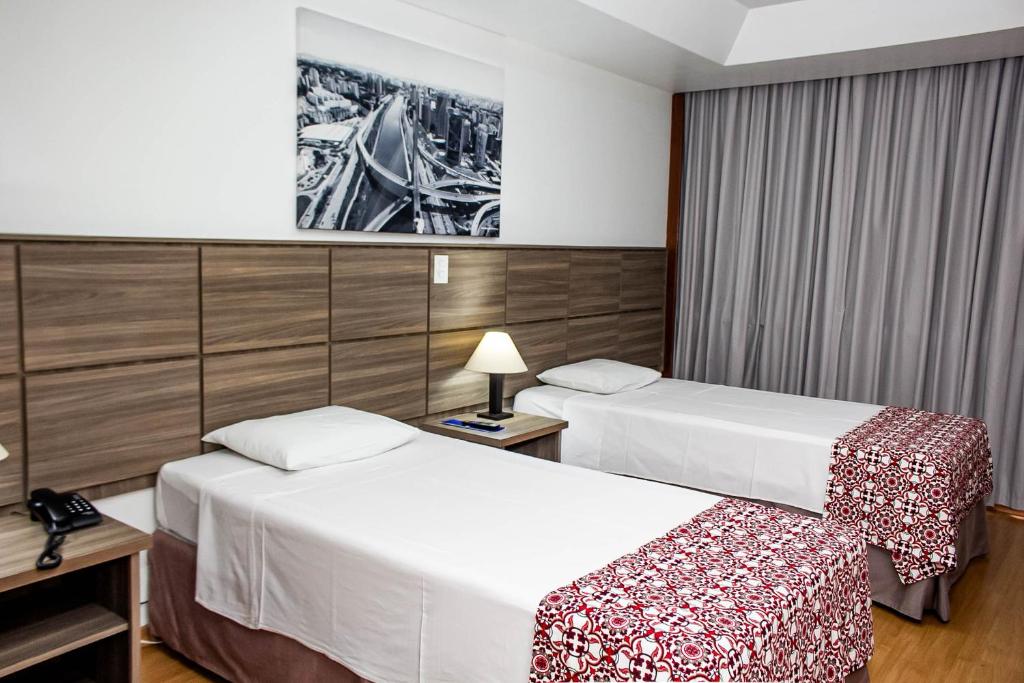 Cama ou camas em um quarto em Hotel Dan Inn Planalto São Paulo