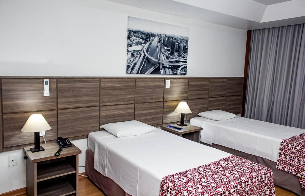 Cama ou camas em um quarto em Hotel Dan Inn Planalto São Paulo