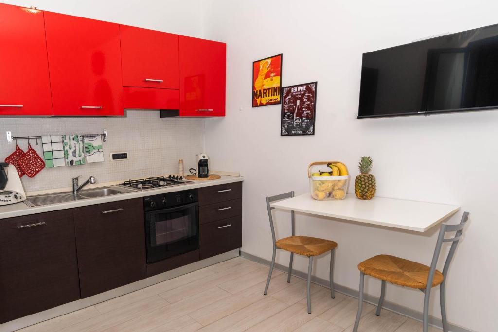 Kuchyň nebo kuchyňský kout v ubytování Casa GIO' GIO' Borgo San Basilio