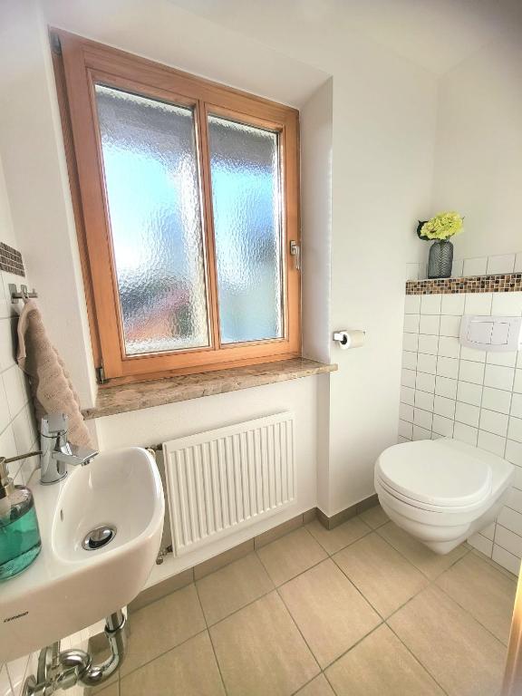 Koupelna v ubytování Ferienwohnung Woidblick