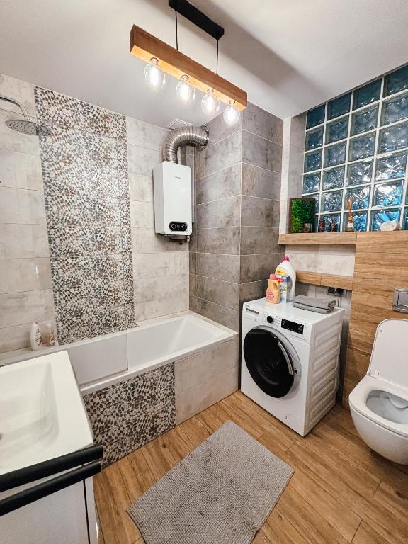 Koupelna v ubytování Apartament Curie