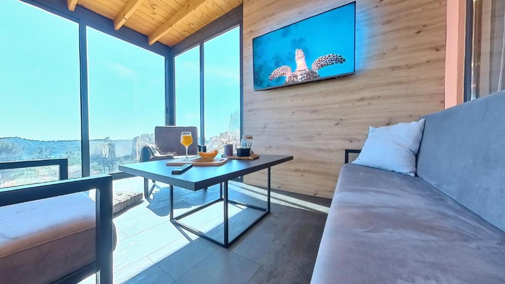 Posezení v ubytování Sea view Orange by Vellaris, Luxury Mobile Home