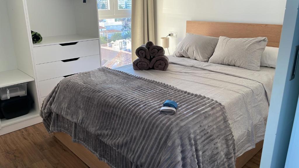 Posteľ alebo postele v izbe v ubytovaní Beachfront Fuengirola Dreamin