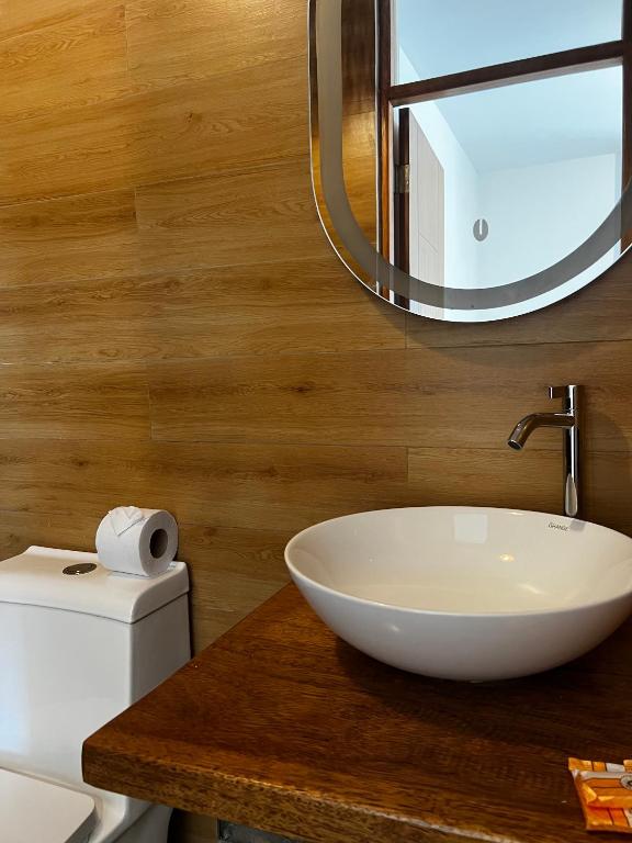 Koupelna v ubytování Gamora Hotel Playa