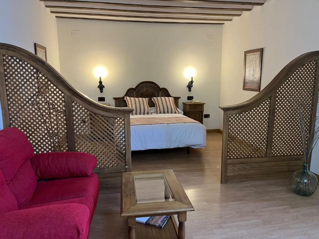 Postel nebo postele na pokoji v ubytování Hotel A Posada