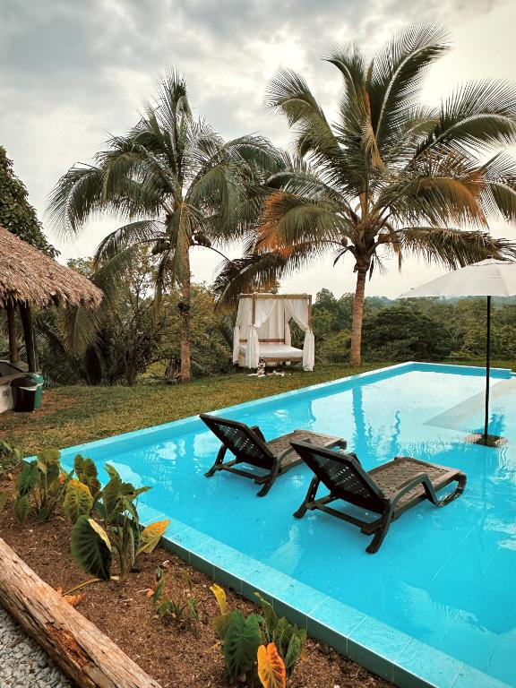Bazén v ubytování Finca Hotel el Valhalla nebo v jeho okolí