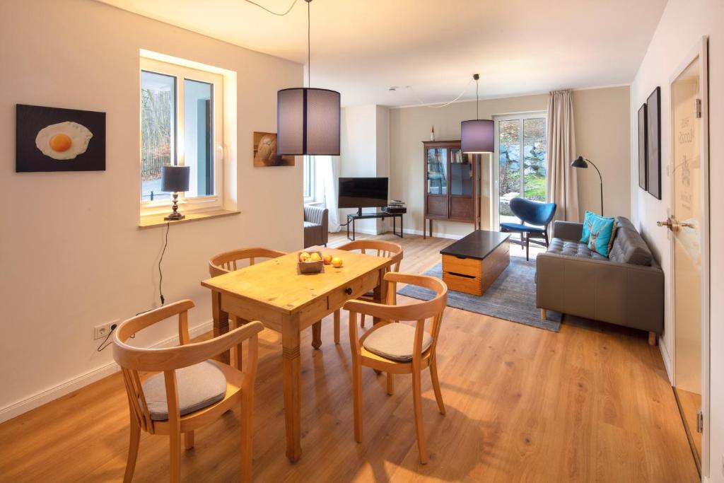 Posezení v ubytování Plumbohms Haus Looges