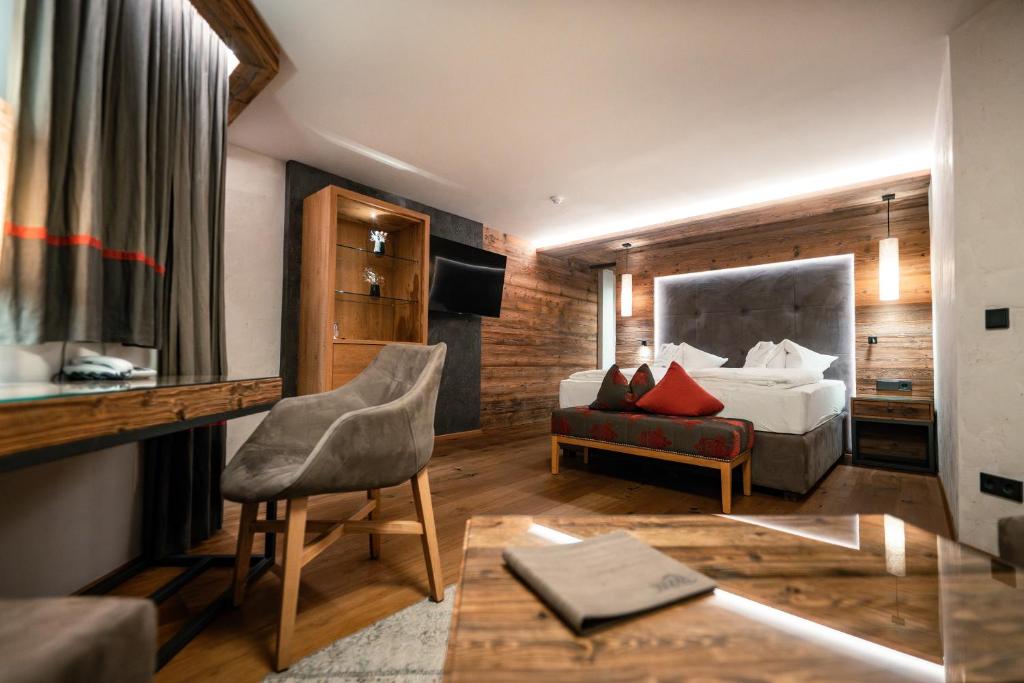 Postel nebo postele na pokoji v ubytování Panoramahotel Watles