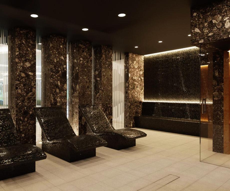 Posedenie v ubytovaní Horyzont Apartamenty -Polanki AQUA- Strefa SPA z basenem i fitness studio, prywatny garaż