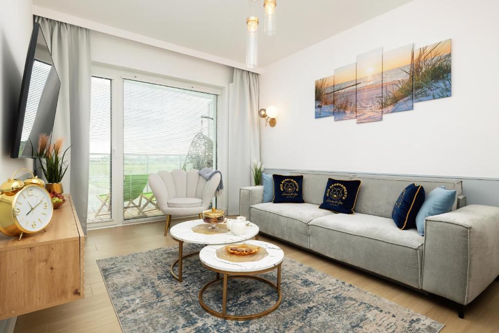 Posedenie v ubytovaní Horyzont Apartamenty -Polanki AQUA- Strefa SPA z basenem i fitness studio, prywatny garaż