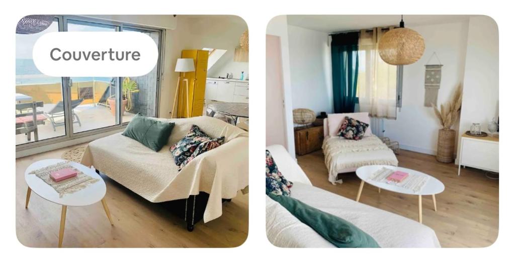 Posezení v ubytování Appartement pleine vue mer