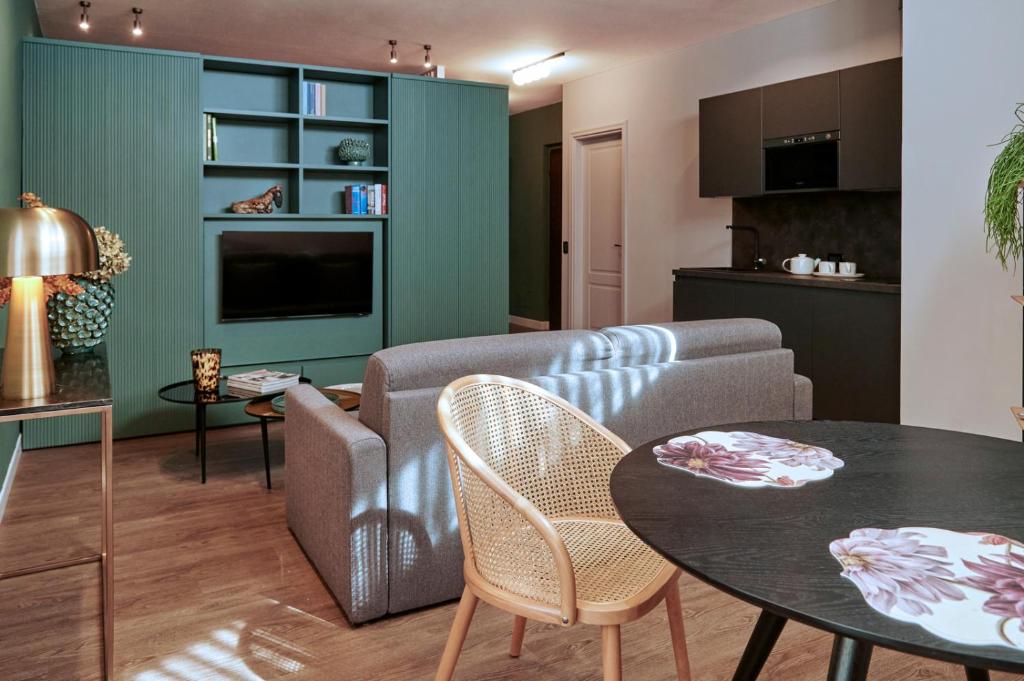 Televiisor ja/või meelelahutuskeskus majutusasutuses Residence Leopoldo