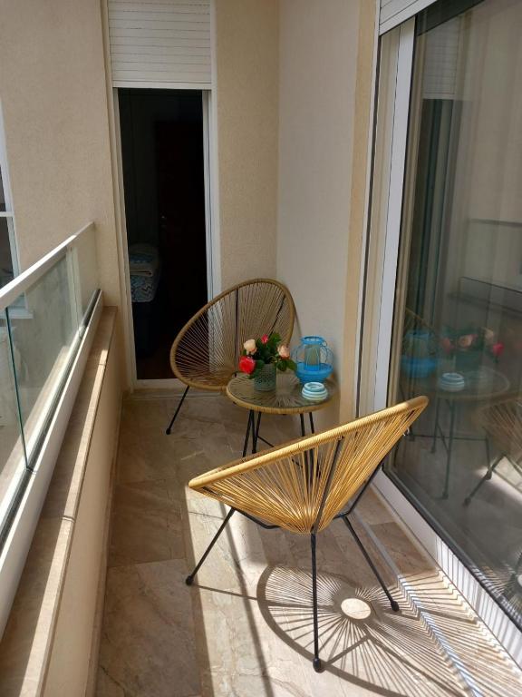 Balkón nebo terasa v ubytování LUX Apartment Secret Residence