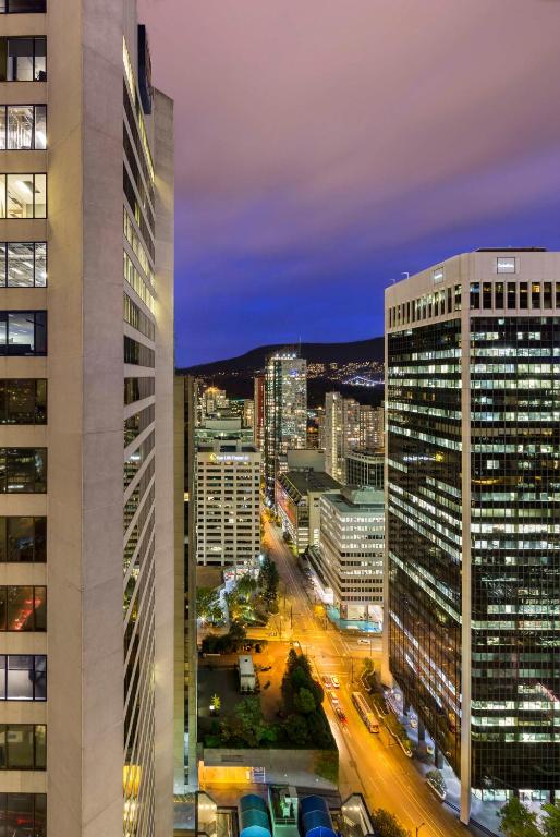 Nespecifikovaný výhled na destinaci Vancouver nebo výhled na město při pohledu z hotelu
