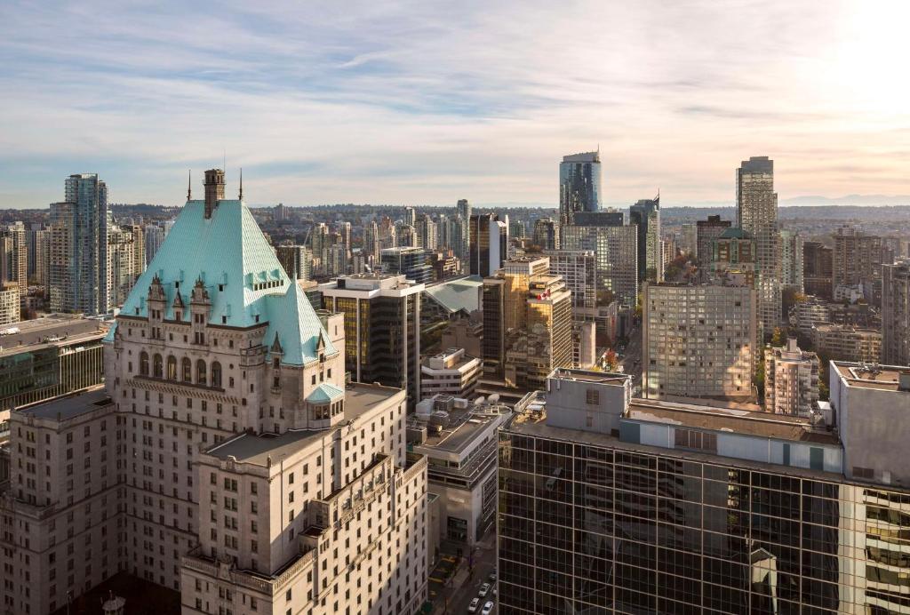 Nespecifikovaný výhled na destinaci Vancouver nebo výhled na město při pohledu z hotelu