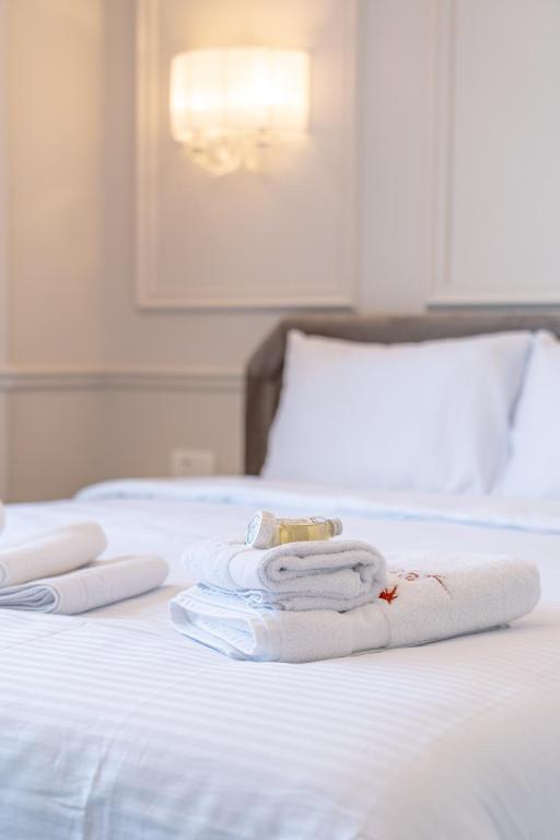 Postel nebo postele na pokoji v ubytování Villa & Spa Chunarot
