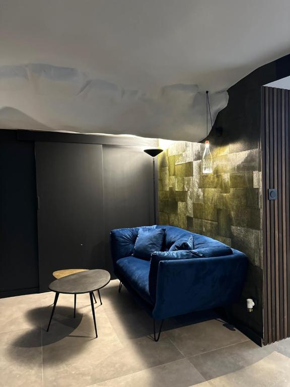 Χώρος καθιστικού στο Studio luxe dans le vignoble
