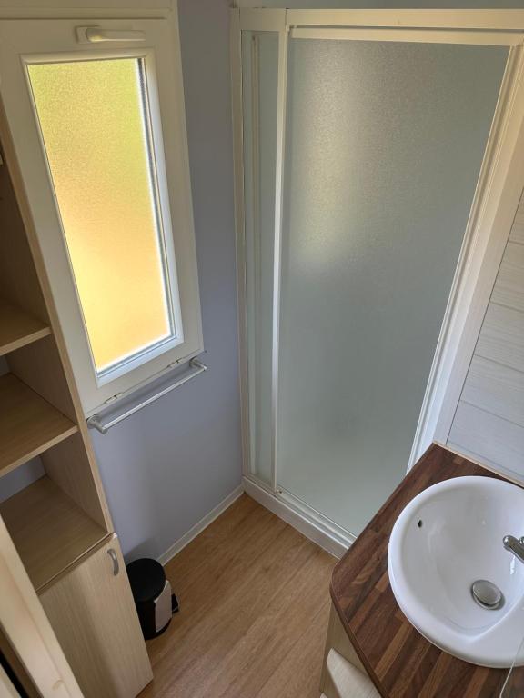 Koupelna v ubytování Camping La sablière
