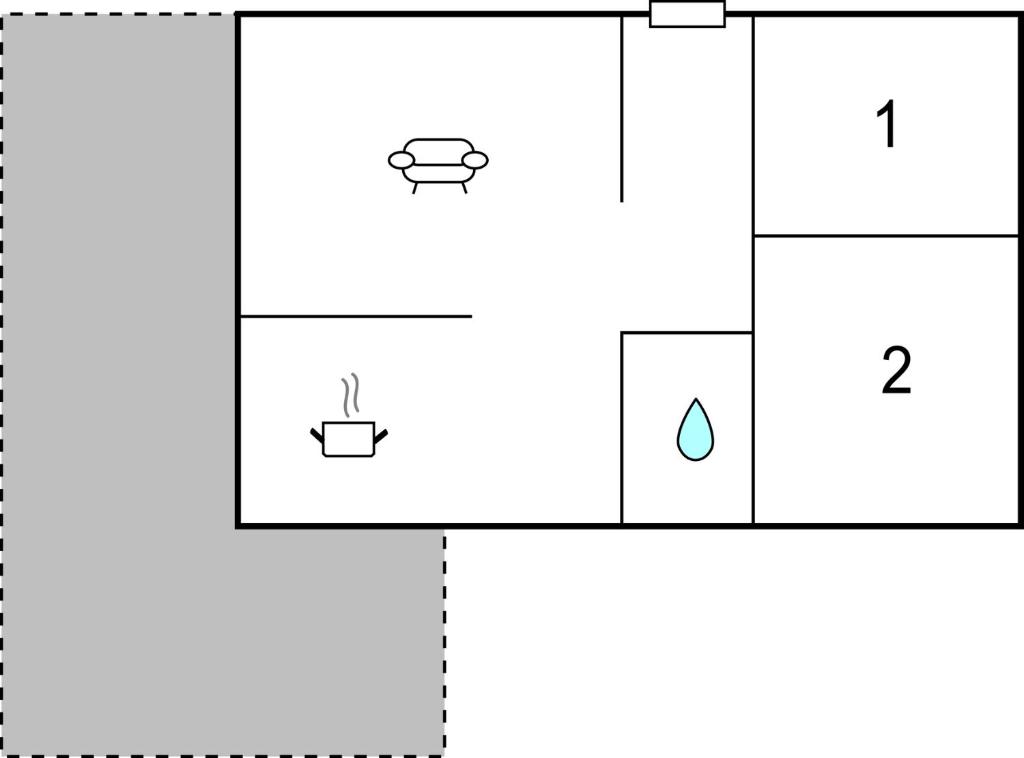ein Diagramm einer Kiste mit einem Tropfen Wasser in der Unterkunft Stunning Home In Kalundborg With House Sea View in Kalundborg