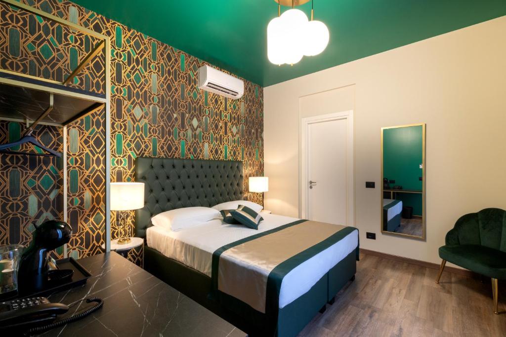 Postel nebo postele na pokoji v ubytování The Time -Home & Hotel-