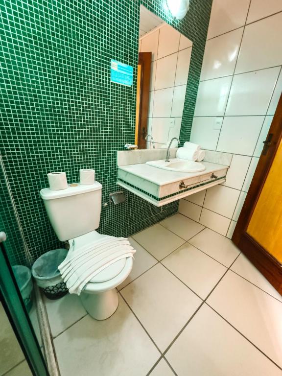 Koupelna v ubytování Hotel Fênix