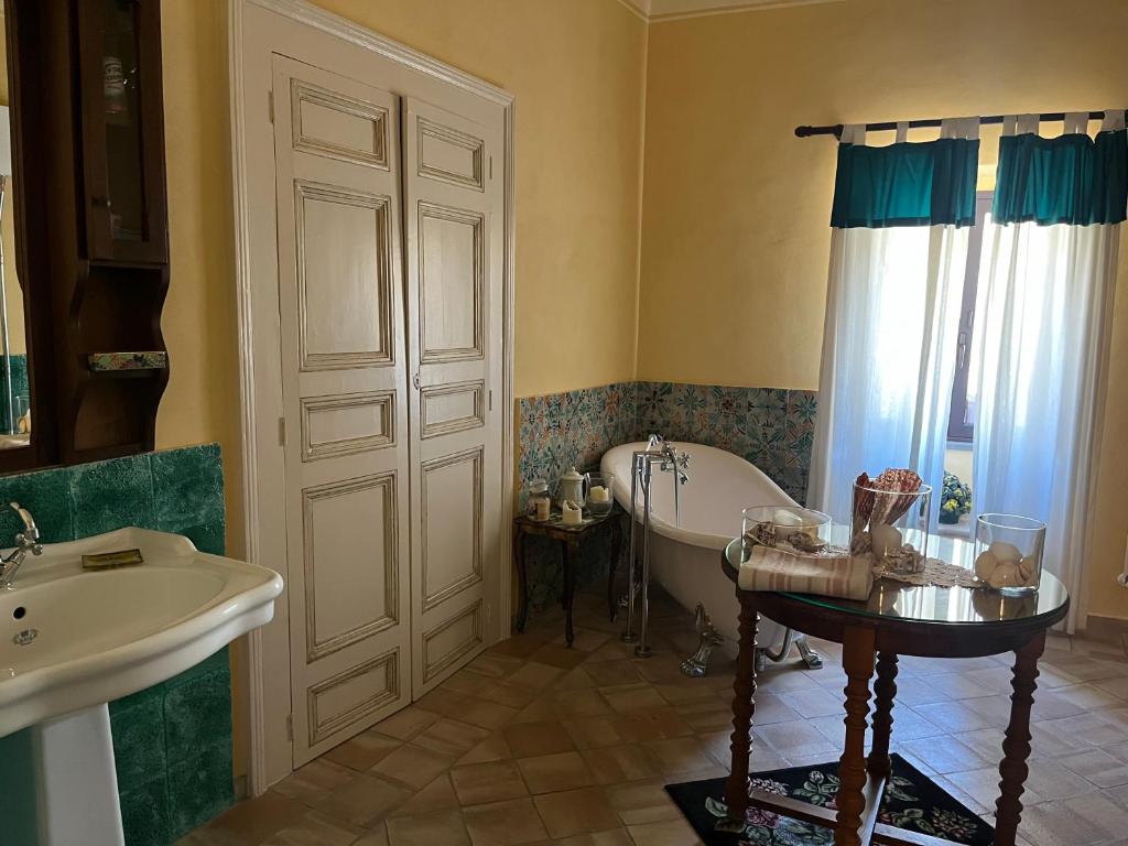 Posezení v ubytování Palazzo Cutrufelli