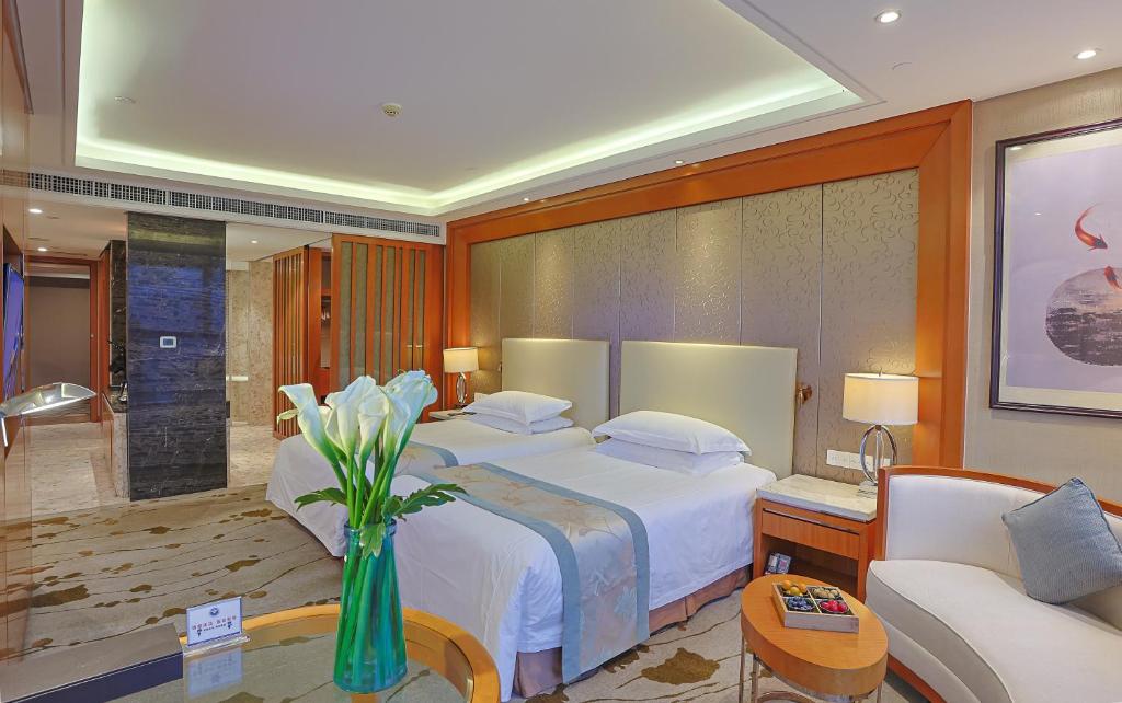 Yiwu Shangcheng Hotel - Sala Gemela De Negocios Con Vista Al Río