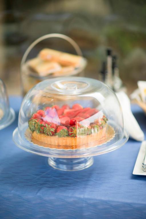 a dessert in a glass dish on a table at Il Leone Di Mare in Procida