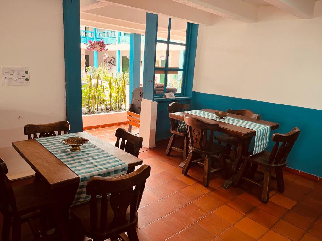 Restoran või mõni muu söögikoht majutusasutuses Celeste Villa de Leyva