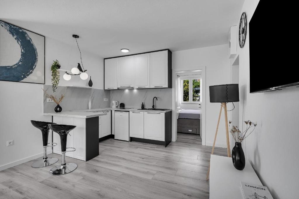 Kuchyňa alebo kuchynka v ubytovaní Apartman Bokšić 2