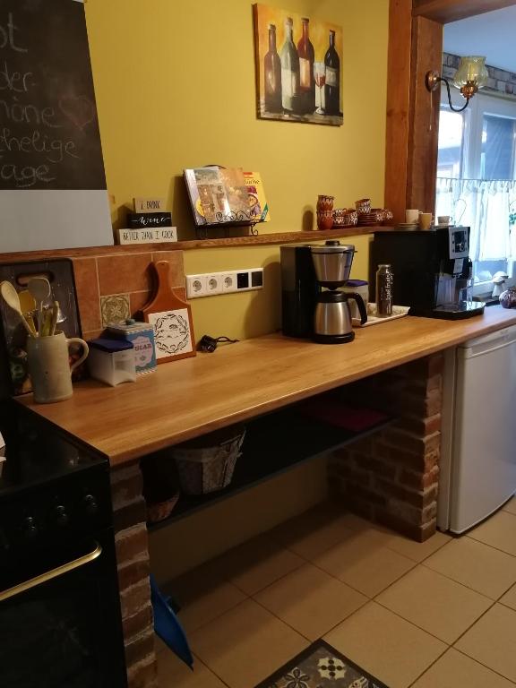 Kuchyň nebo kuchyňský kout v ubytování Ferienhaus Rosaly