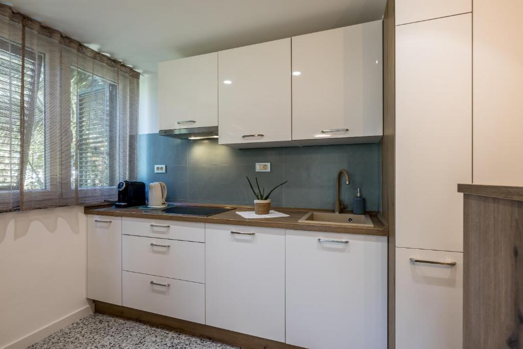Kuchyňa alebo kuchynka v ubytovaní Olive Shade - Apartment near the Beach