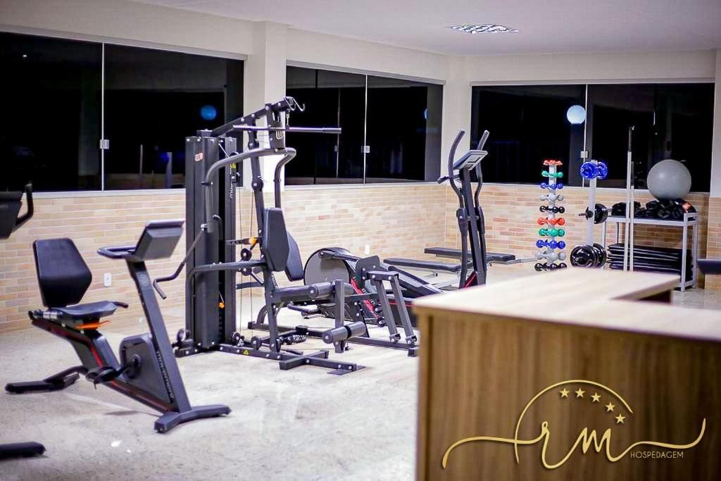 Fitness centrum a/nebo fitness zařízení v ubytování Lacqua diRoma RM Hospedagem