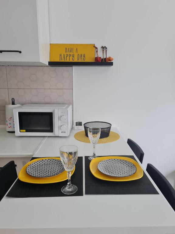Kuchyň nebo kuchyňský kout v ubytování Apartman VIN 5