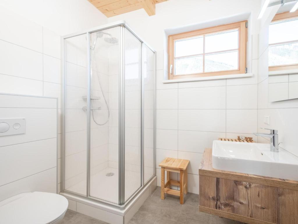 Koupelna v ubytování Haus am Bach