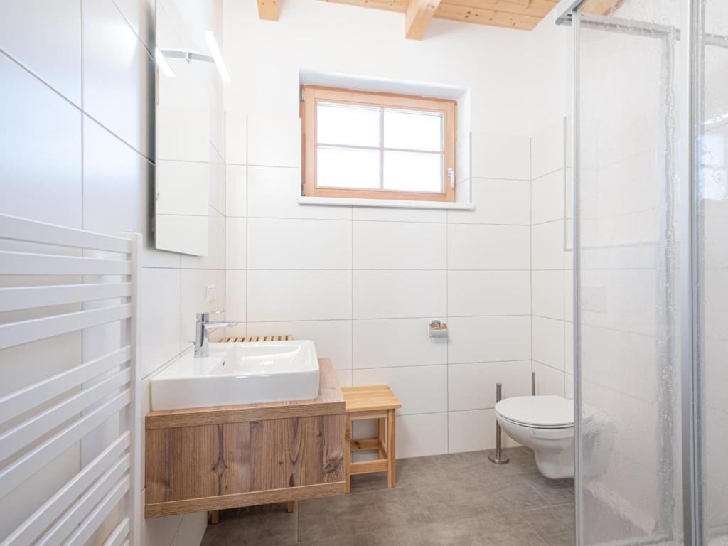 Koupelna v ubytování Haus am Bach