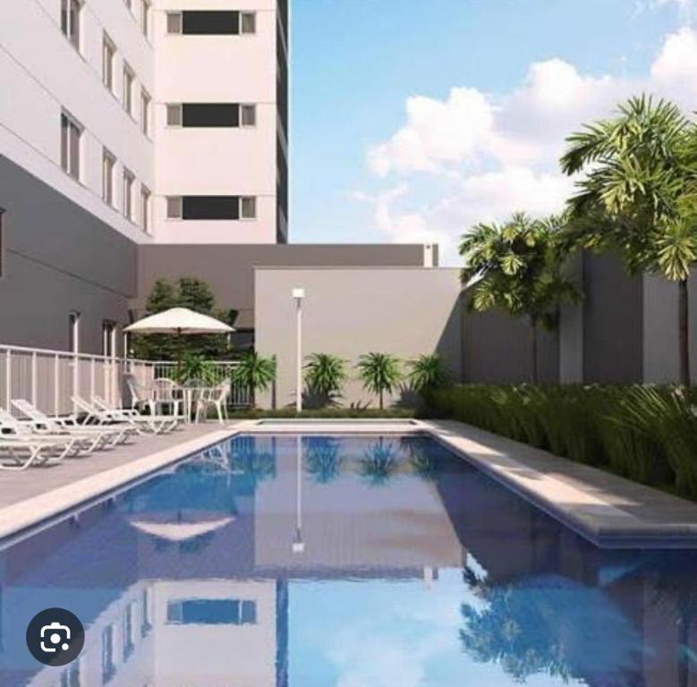 Piscina de la sau aproape de Flats Moov Estação Brás