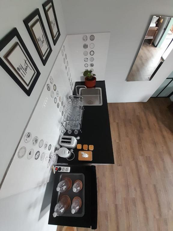 Kuchyň nebo kuchyňský kout v ubytování Tzy-No Cottage