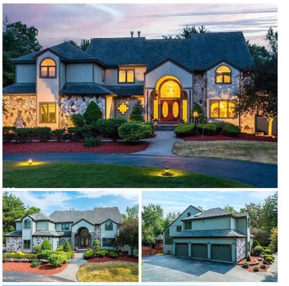 two pictures of a house with at Luxury Mansion Rentals in Niskayuna, NY (USA) in Schenectady