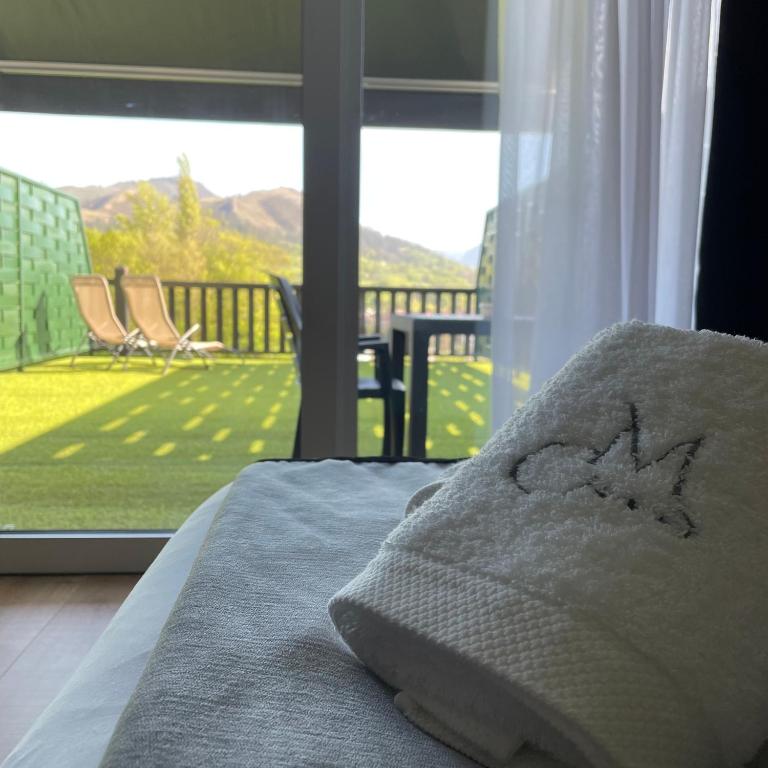 Postel nebo postele na pokoji v ubytování Hotel Mirador de la Cepada