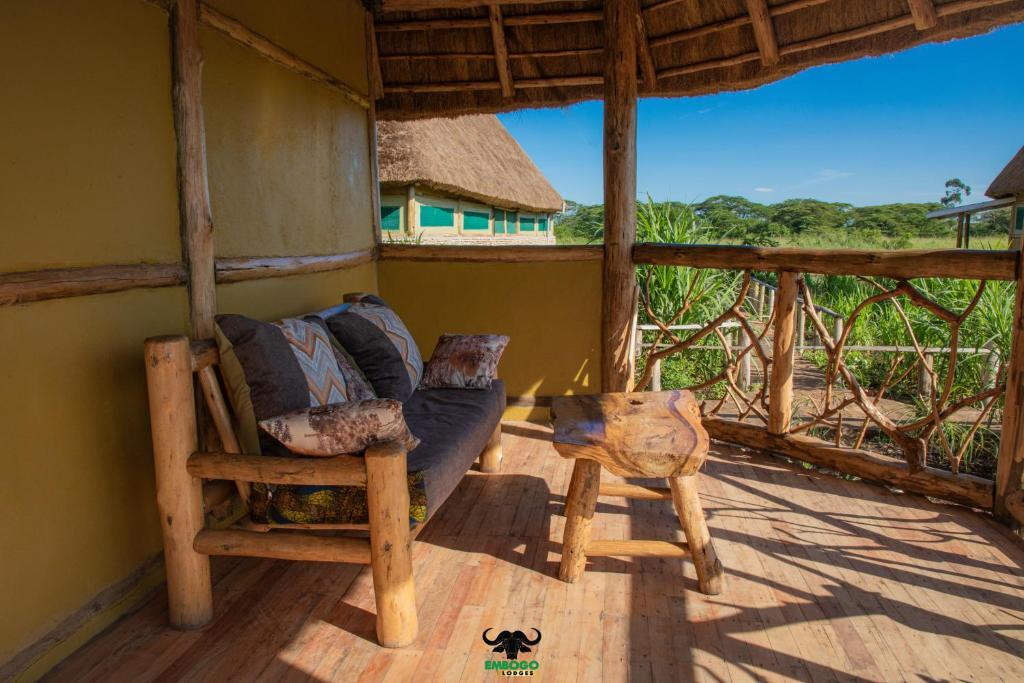 Balkón nebo terasa v ubytování Embogo Safari Lodges