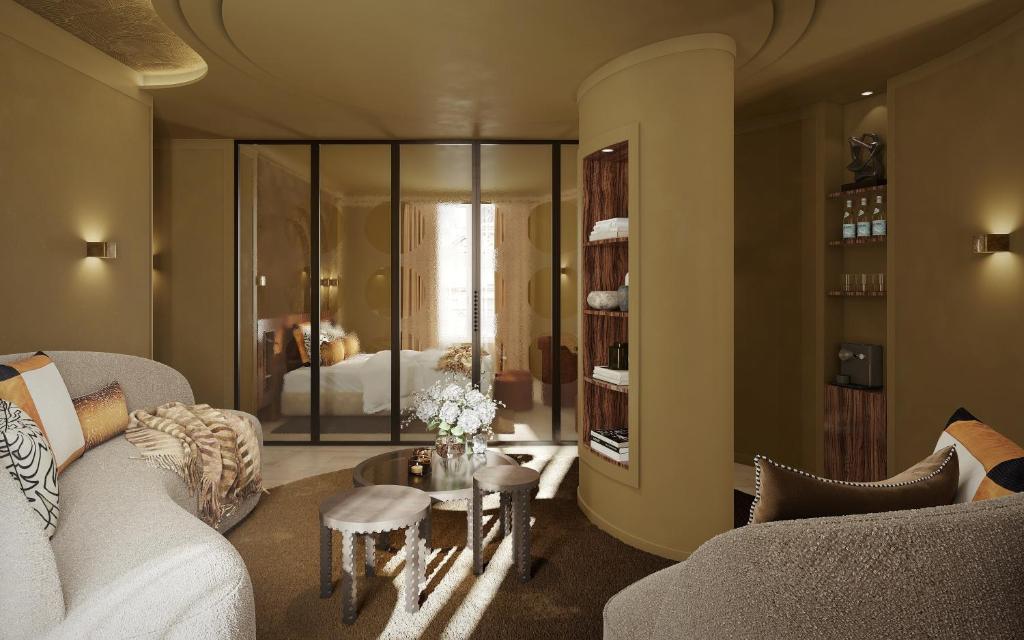 Posezení v ubytování Hotel Gounod Fully Renovated