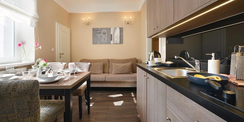Kuchnia lub aneks kuchenny w obiekcie Vysocina Design Apartments