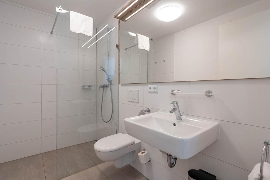 Koupelna v ubytování Aparthotel Oberfeld West München, Selbstversorgerhotel