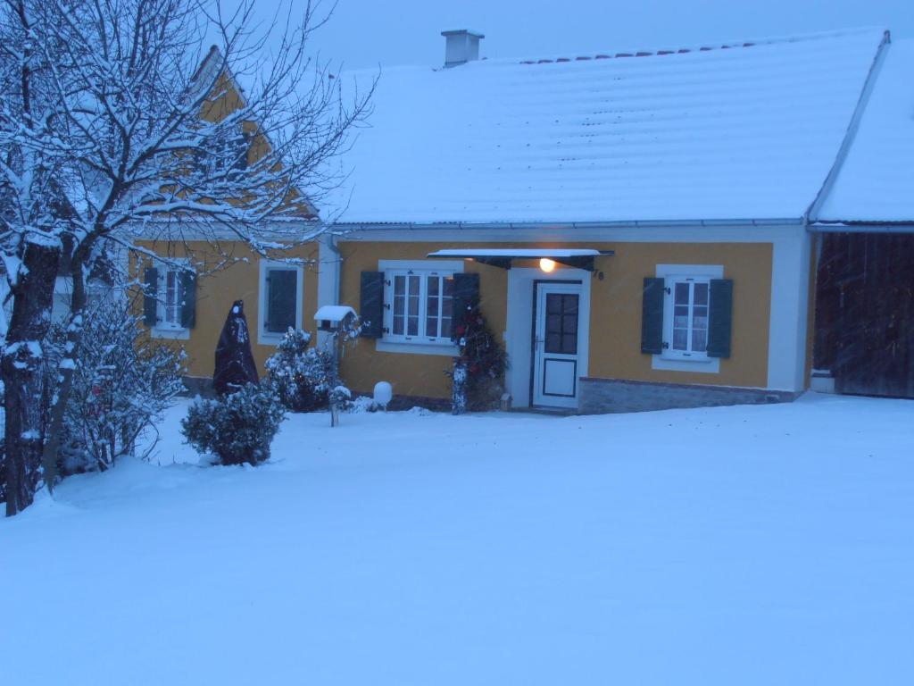 Ferienhaus Planetz v zimě