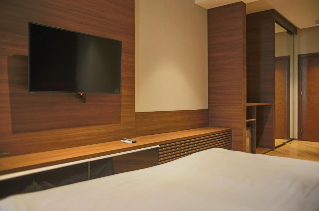 TV a/nebo společenská místnost v ubytování Nina Palace Hotel